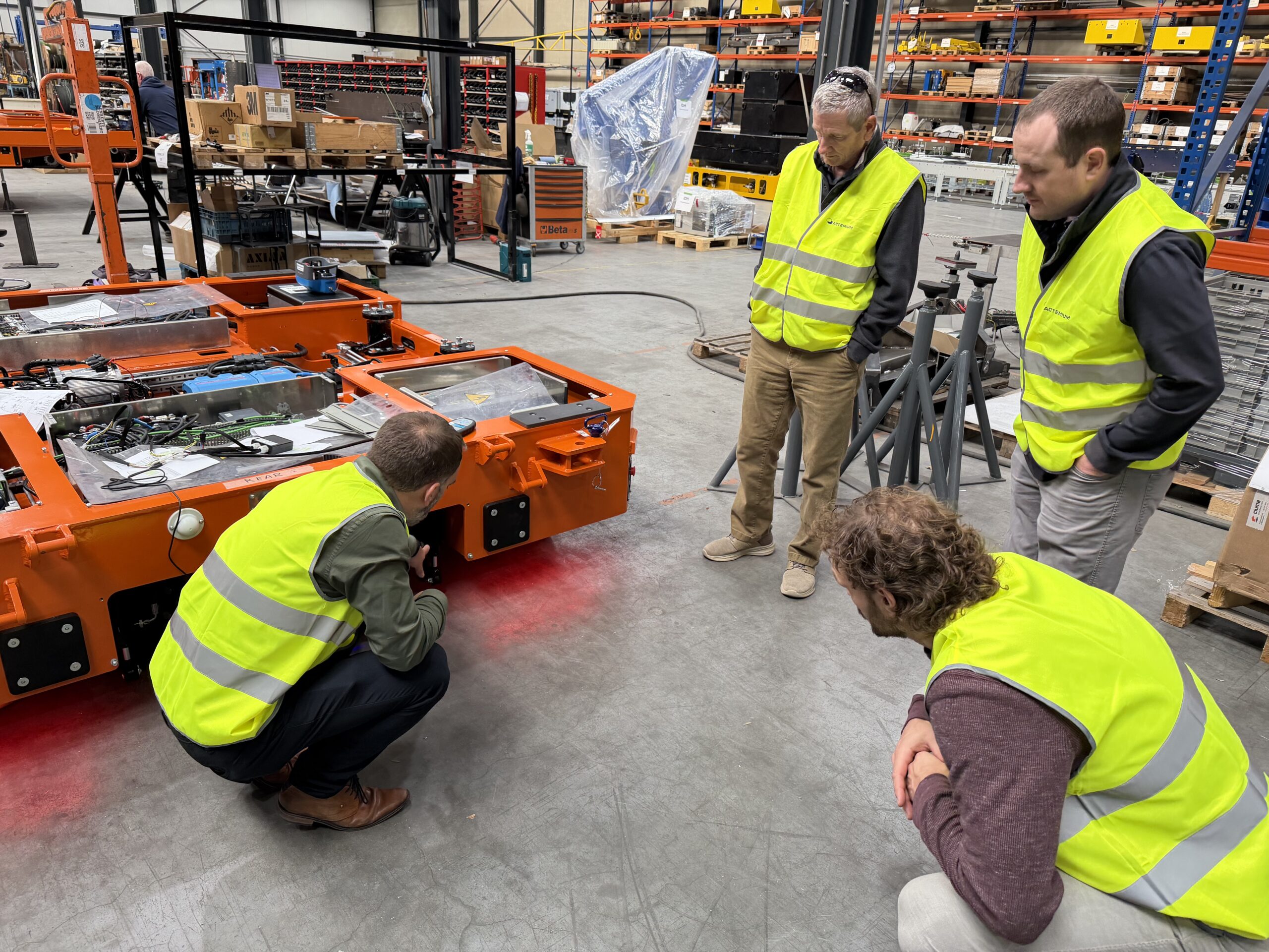 Actemium visit with Michiel, Mark and Steve Farley